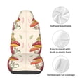 thumbnail image 4 of Wukai Frog Sitting On Mushroom Full Set Car Seat Covers with Soft Padding Universal Auto Front Seats Protector and Cushion Mat, 4 of 5