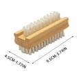 thumbnail image 4 of Cepillar Cepillo de uñas de madera maciza de doble cara con cerdas suaves y firmes para manicura y cuidado de cutículas (1 unidad) JASKFLY, 4 of 7