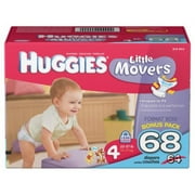 huggies little movers diapers, size 4, 64 count