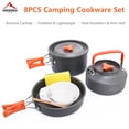 thumbnail image 2 of Juego de utensilios de cocina de carburo de alúmina con mango integrado para campamento portátil de 8 piezas de Widesea, 2 of 8