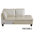 thumbnail image 5 of Hommoo L Shaped 4-Seat Couch, Faux Leather Sectional Couches and Sofas, Modern Living Room Furniture Sets Sectional Sofa Set, Peaerl White(No Ottoman), 5 of 9