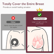 Momcozy Larger Breast Therapy Packs, Hot and Cold Breast Pads with 2 Soft Covers, Breastfeeding Essentials, 2 Pack