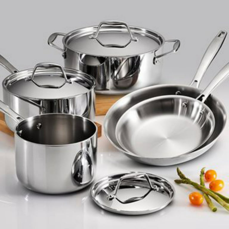 Tramontina Gourmet 8-pc. Tri-Ply Clad 18/10 Stainless Steel Induction-Ready  Cookware Set
