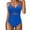 10-Blue, variant on Womens Bathing Suit Tankini Tummy Control Push Up Training Sport Swimsuits Solid Color Bathing Suit Fashion Beach Vacation Swimwear for Women