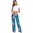 thumbnail image 6 of FREEAMG Women Pajama Pants Lounge Pants Long Stretch Comfy Sleepwear Pandas Ballerinas Dance, 6 of 7