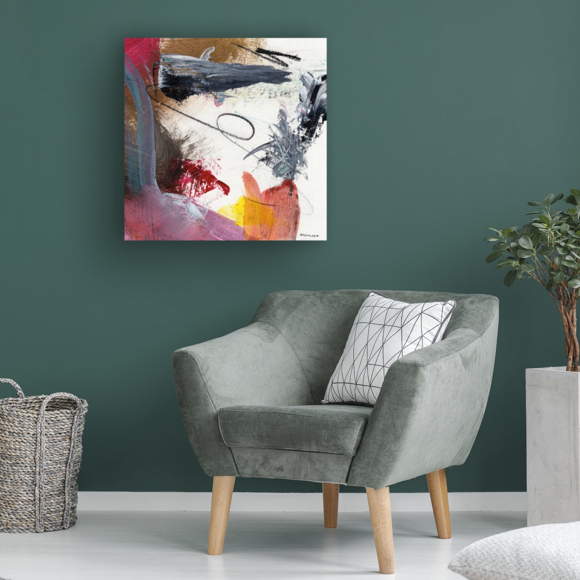 Canvas Wall Art - Kim Moulder 'Discordant Melody' Wall Art for Living Room, Bedroom, or Office Décor by Trademark Fine Art - 24 x 24 Inches