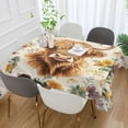 thumbnail image 2 of Yayeee Tablecloths 54" x 54" Rectangle Wrinkle Resistant Party Table Cover, Floral Cow, 2 of 8