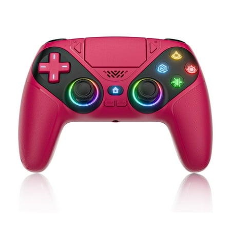 Gamrombo Wireless Controller for Ps5, with LED RGB Light Support Button Mapping, Compatible with PS5/Windows PC