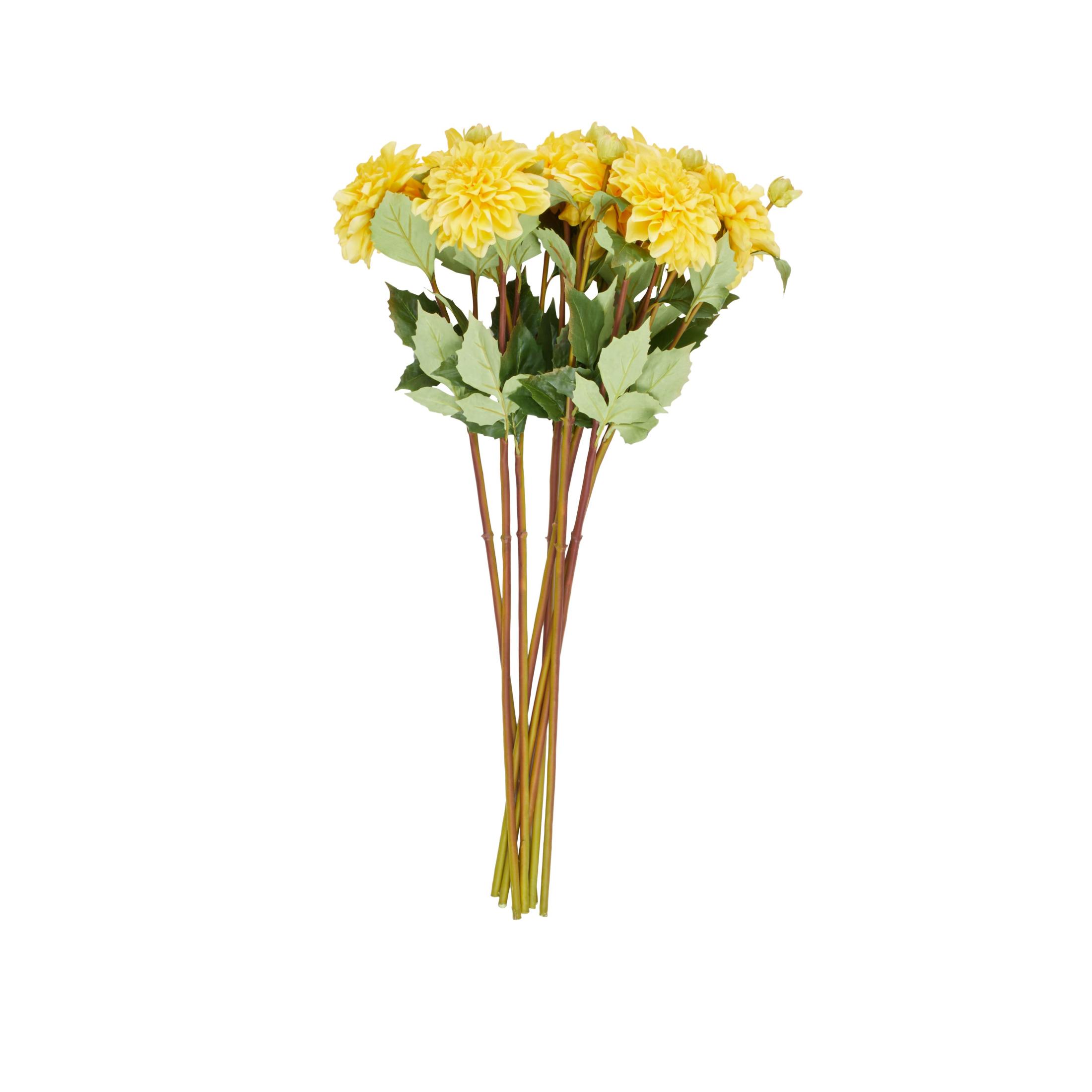 30" Plastic Floral Tall Dahlia Artificial Flower Stem, by DecMode (8 Count)