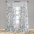 thumbnail image 4 of Ambesonne Eucalyptus Curtains 2 Panel Set, Soft Marble Print Leaves, Pair of - 28" x 84", Green Blue Lilac, 4 of 4
