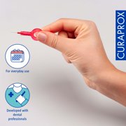 Curaprox CPS 07 Prime Refill Interdental Brushes, Red, Gentle Cleaning of Tight Gaps, for Adults, 8 Count