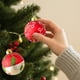 thumbnail image 5 of Adornos Navideños de Cristal Decorativos | Bolas Colgantes Brillantes de 8 Cm (Paquete de 2) | Adornos Brillantes para Árbol de Navidad | Adornos Festivos para Ventanas | Bolas Navideñas Irrompibles, 5 of 6
