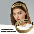 thumbnail image 3 of Unique Bargains Satin Knot Headband Hairband for Women Brown 1.2 Inch Wide 1 Pcs, 3 of 7