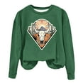 thumbnail image 4 of Hoodless Sweatshirt for Women Casual Printed Round Neck Long Sleeved Winter Pullover Hoodie, 4 of 4