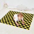 thumbnail image 2 of Yellow and Black Checkered Pattern Blanket,Comfortable Soft Flannel Throw Blanket,All Season,Warm Lightweight Blankets for Sofa Bed Couch Living Room Chair,30"x40", 2 of 4