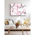 thumbnail image 4 of Pink Grey Wall Art for Living Room,Canvas Picture Wall Decor for Bathroom Bedroom,Geometric Circle Modern Abstract Simple Art Painting Artwork for Office Kitchen Hallway Dining Room Decor 16"x20", 4 of 8