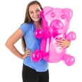 thumbnail image 2 of BlockBuster Costumes Delicious Candy Large Pink Gummy Bear Animal Inflatable 24", 2 of 2