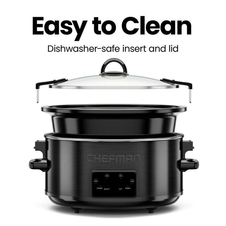 Chefman 6-Quart Easy-Set Slow Cooker with Locking Lid photo 2