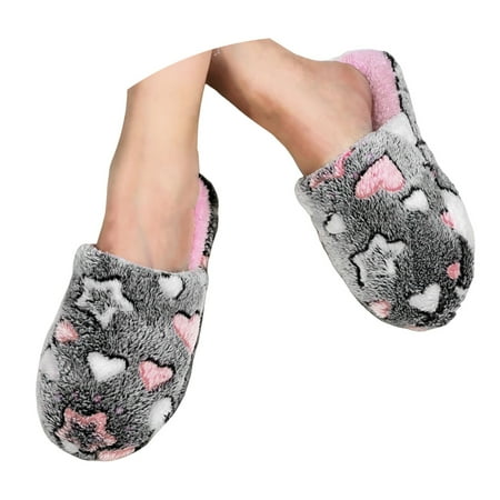 

Mepaouo Women s Cotton Slippers Memory Foam Soft Sole Fuzzy Slippers Winter Warm House Slippers