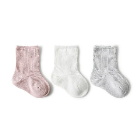 

HOTYA Infant Ankle Sock Non-Skid for Newborn Infant Childrens Set of 3 Pairs-