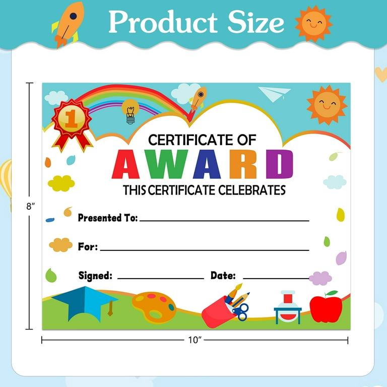 waahome-30pcs-kindergarten-certificate-preschool-diploma-kindergarten-graduation-achievement-certificates-for-kid-certificate-walmart-com for Free Printable Preschool Award Certificates WaaHome 30PCS Kindergarten Certificate Preschool Diploma Kindergarten Graduation Achievement Certificates for Kid Certificate - Walmart.com for Free Printable Preschool Award Certificates