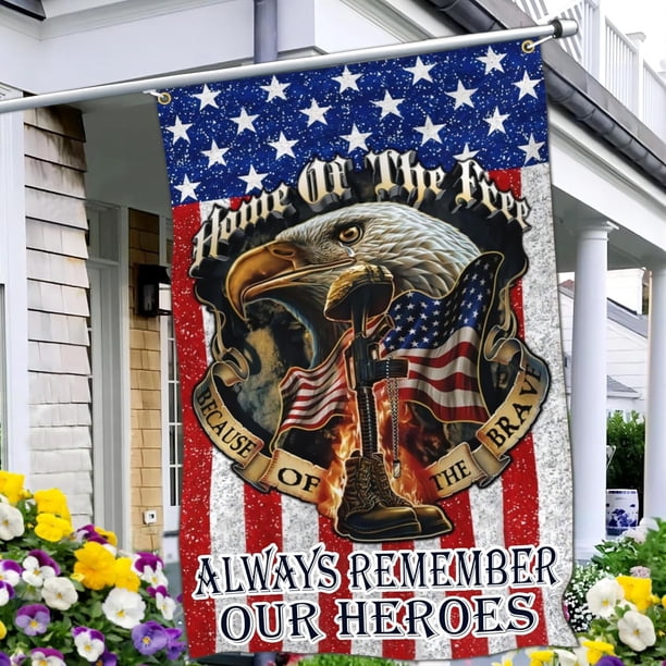 Banderas del Día de los Caídos para exteriores, de 3 x 5, de doble cara, para el 4 de julio, Día de la Independencia, Día de los Veteranos, bandera de la libertad, decoración patriótica para