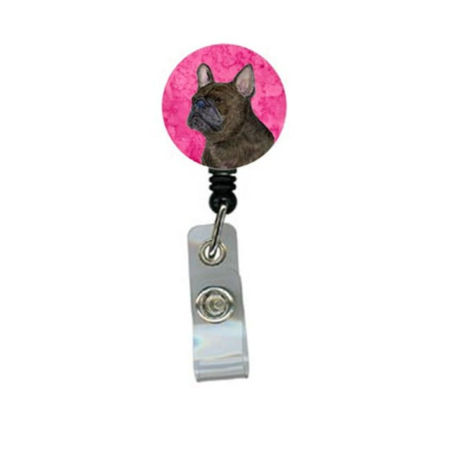 French Bulldog Retractable Badge Reel Or Id Holder With Clip