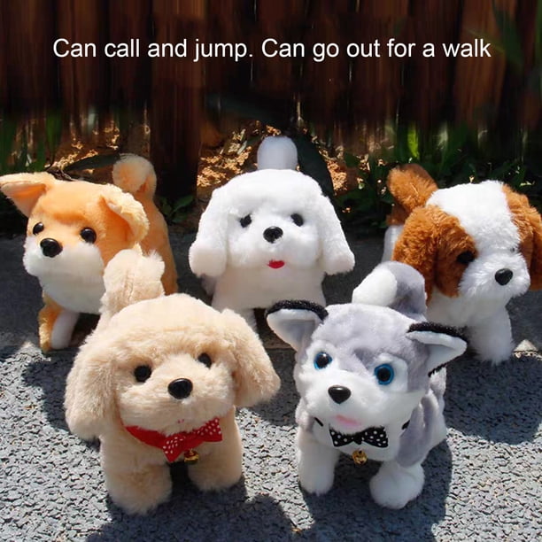 Gwong Electrónica Diseño de perros de juguete de peluche lindo simulación inteligente perrito peluche juguete para niños niños