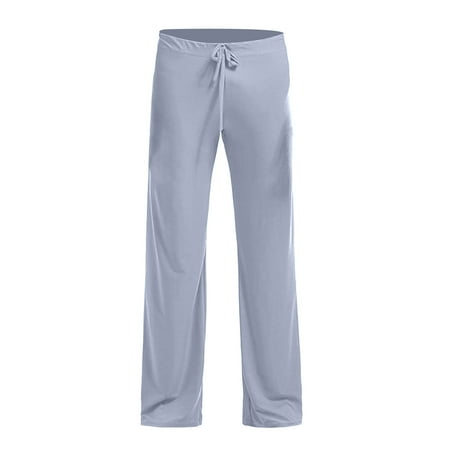 

KEJIG Womens Scrubs Pants Men s Home Pants Yoga Pants Ice Silk Fabric Home Pants Straight Pants