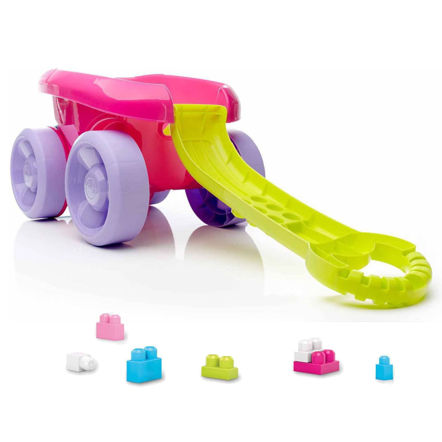 mega bloks scooping wagon pink
