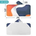 thumbnail image 4 of Yayeee Kids Hooded Towels Toddler Soft Absorbent Beach Bathing Wrap 50" x 23.5", Blue Abstract Wavy, 4 of 5