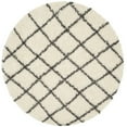 thumbnail image 6 of SAFAVIEH Dallas Jerrie Geometric Shag Area Rug, Ivory/Dark Grey, 3' x 5', 6 of 8