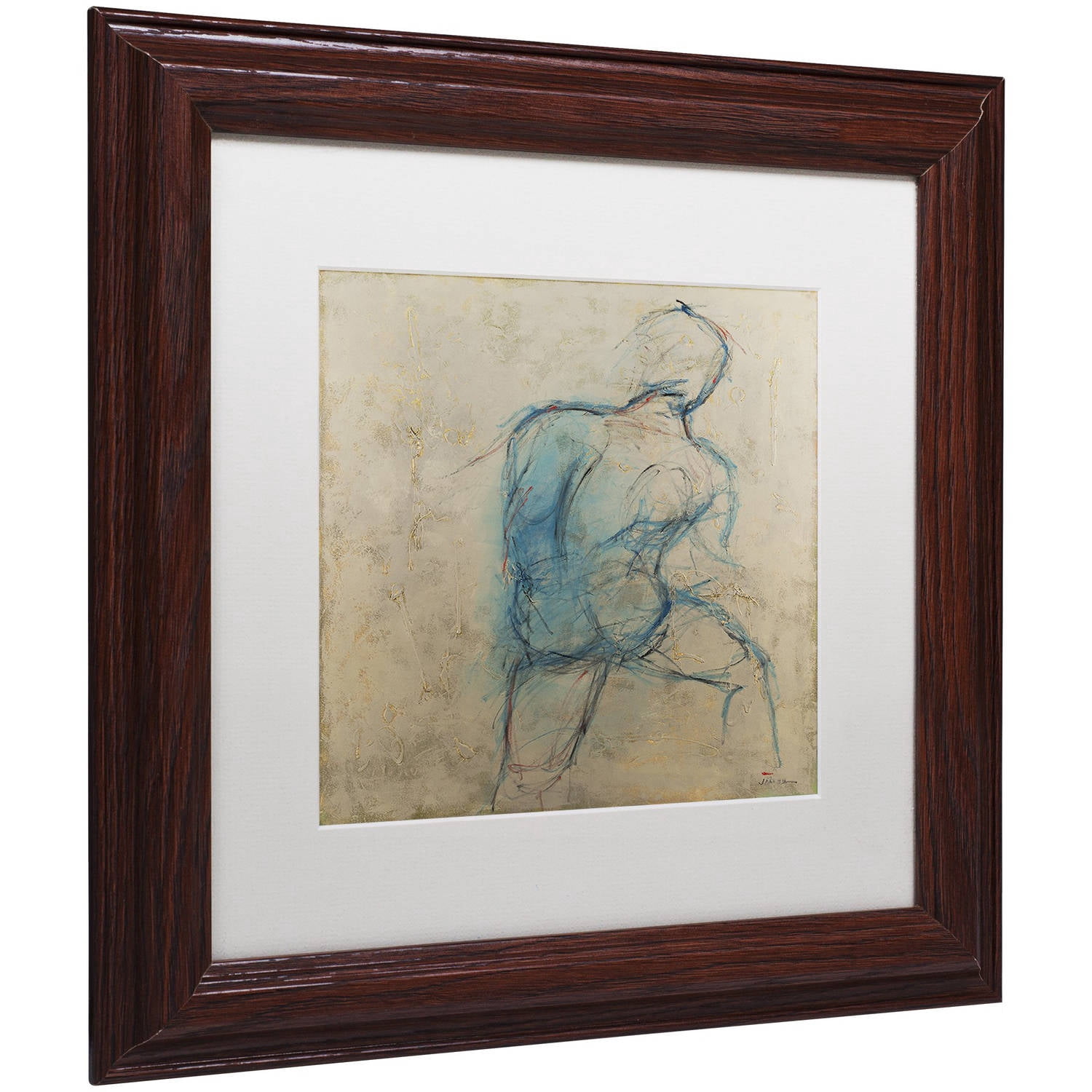 Trademark Fine Art "Iron Man" Canvas Art by Joarez, White Matte, Wood Frame