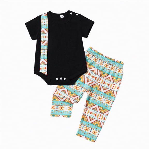 JUMEYU Baby Clothes Boy Newborn Boys Clothing Sets Infant Baby Boy Letter Bodysuit Romper and Long Pants Newborn Coming Home Outfit Cute Clothes Sets 0 3 6 9 12 18 24 Months (Black,6-12 Months)