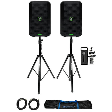 2 Mackie Thump GO 8  Portable Rechargeable DJ PA Speakers w/Bluetooth+Stands+Mic price history on PriceWatchPro