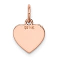 thumbnail image 3 of Auriga Fine Jewelry 14K Rose Gold Plain .011 Gauge Heart Disc Charm (L- 16mm, W-10mm) for Women, 3 of 6