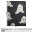 Chilfamy Ghost Faces Spooky Halloween Flannel Throw Blanket for Bed