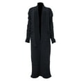 thumbnail image 4 of Breezora Women's Oversized Open Front Cable Knit Long Cardigan Draped Sweater Coat S Size Black, 4 of 4