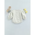 thumbnail image 5 of Douhoow Autumn Baby Girls Boys Bodysuit Infant Letters Print Long Sleeves Jumpsuit, 5 of 8
