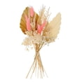 thumbnail image 2 of Decoración de flores secas para bodas, jarrón para fiestas, ramo de hierba de la pampa seca, hojas de palma beis dorado, 2 of 9