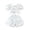 White, variant on Little Summer Outfits For Girls Kids Two Piece Short Sleeve Polka Dots Tops And Short Dress Clothes Size 5-6T