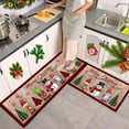 thumbnail image 4 of Horivan Christmas Kitchen Rug Non Slip Water Absorbent L Shape Floor Mats Holiday Decor for Kitchen Sink Front Festive Home Accents, 4 of 6