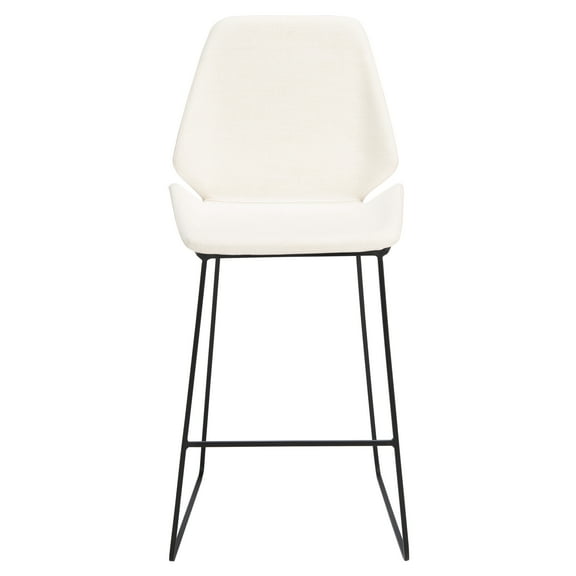 SAFAVIEH Masami Modern Style Counter Stool, Cream/Black (19.8 in. W x 22 in. D x 40 in. H)