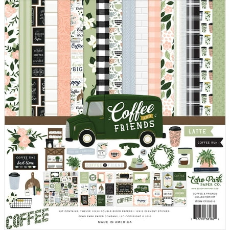 UPC: 0787790381822 | Echo Park Paper Company Coffee & Friends Collection Kit Paper 12-x-12-inch
