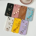 thumbnail image 2 of Cute Love Heart Wrist Strap Chain Bracelet Soft Compatible with iPhone Case (Pink,iPhone 14 Pro), 2 of 7
