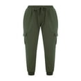 thumbnail image 2 of Pantalon Cargo Jogger pour Femmes Taille Haute à Cordon de Serrage avec Poches Coupe Ajustée Randonnée Entraînement Gris, 2 of 6