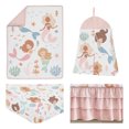 thumbnail image 2 of Sweet Jojo Designs Mermaids Pink Blue Orange 4 Piece Crib Bedding Set, 2 of 6