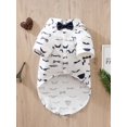 thumbnail image 1 of 1pc Mustache Patterned Gentleman Style Pet Dog Clothes, Suit For Party, Wedding, 1 of 5