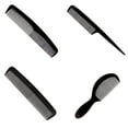 thumbnail image 3 of Happydeer 4Pcs Hair Styling Cutting Comb Set Professional Plastic Hairdressing Barber Tool, 3 of 12