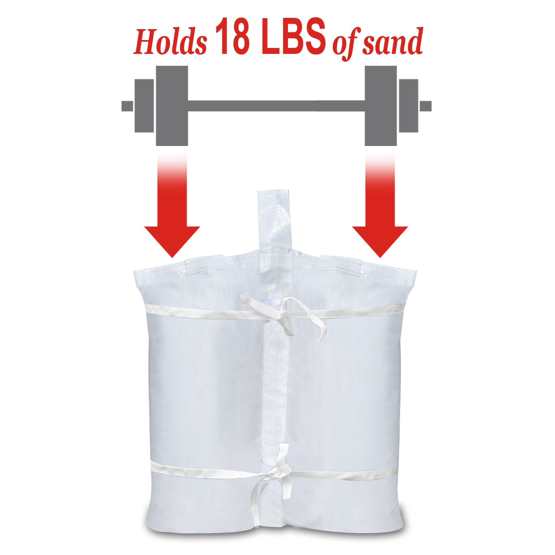 Strong Camel Weights Bag, Leg Weight for Pop up Canopy Tent Sand Bag 4 Pack Weighted Feet Bag (White)